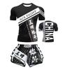 Set di Allenamento MMA Uniforme Muay Thai Maglietta Pantaloni Sport da Combattimento Fitness Palestra Allenamento