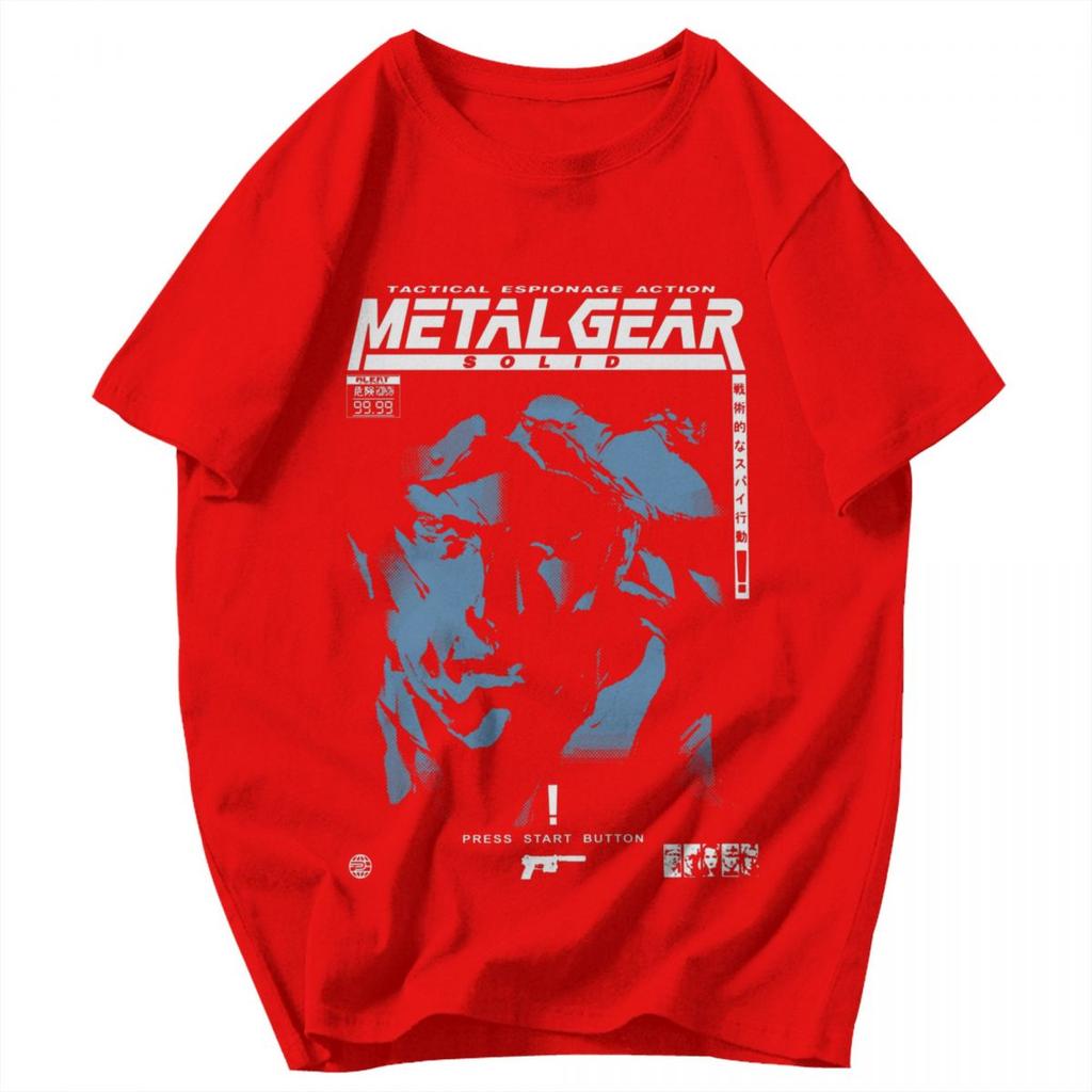 Men T Shirt Metal Gear Solid Gray Fox Fans Gifts Idea Y2K Graphic Short Sleeve Unisex Clothing T Shirts