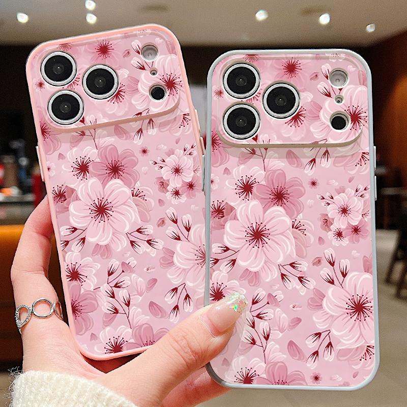 Full Screen Peach Blossoms Case For iPhone 17 Pro Max Magnetic For Magsafe Skin Feeling Cover For iPhone 16 15 14 13 Pro Max