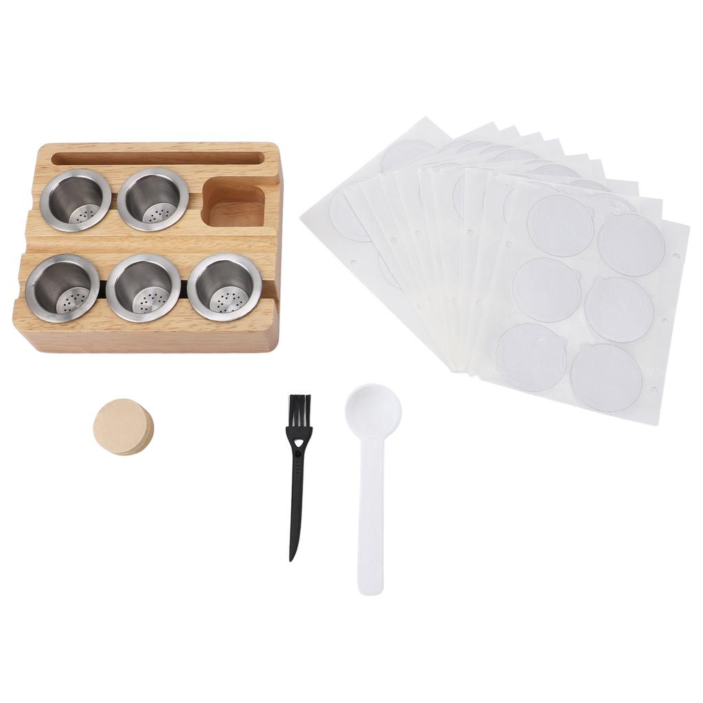 Porta-riempimento capsule caffè Tazza riutilizzabile per capsule caffè con coperchio adesivo in foglio di alluminio Carta filtro