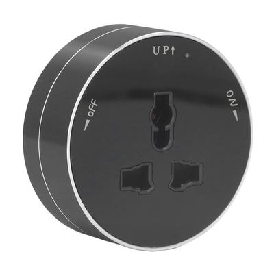 Zdejmowane Gniazdo Listwy Zasilającej Bezprzewodowe Wodoodporne Nowoczesne Okrągłe Adapter Wtyczki Elektrycznej ze Wskaźnikiem