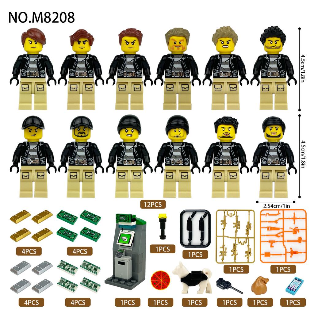 Gangsters freely assemble boys and girls' toys with building blocks.Figures Assemble Toys Creeper for Kids Educational Toys