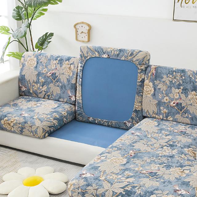 Printed Stretch Sofa Seat Cushion Cover L-shaped Corner Couch Sofa Slipcover for Living Room Wedding Elastic Seat Cushion Cover