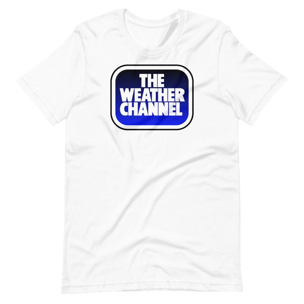 

THE WEATHER CHANNEL White Tee Short-Sleeve Unisex 100% Cotton T-shirt Mens Tees Top S