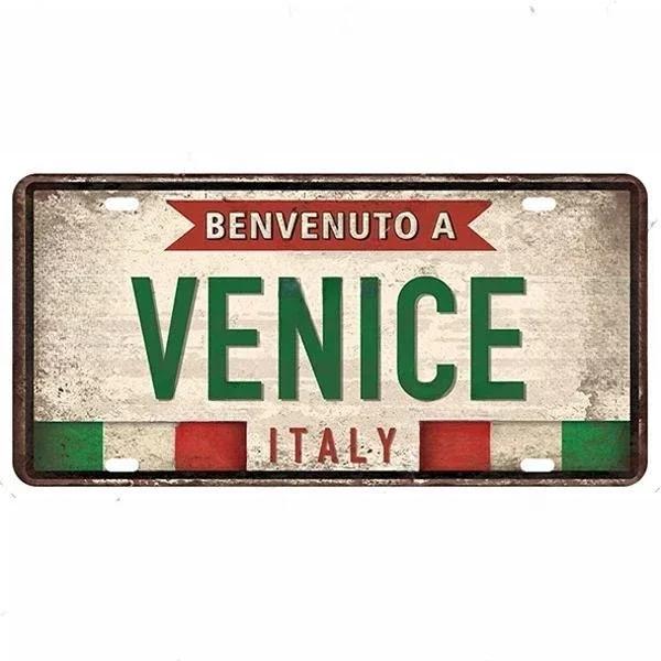 Vintage Berlin Madrid New York Paris Country City Stil Platte Metallschild Plakette Blechschild Man Cave Bar Club Poster Dekoration