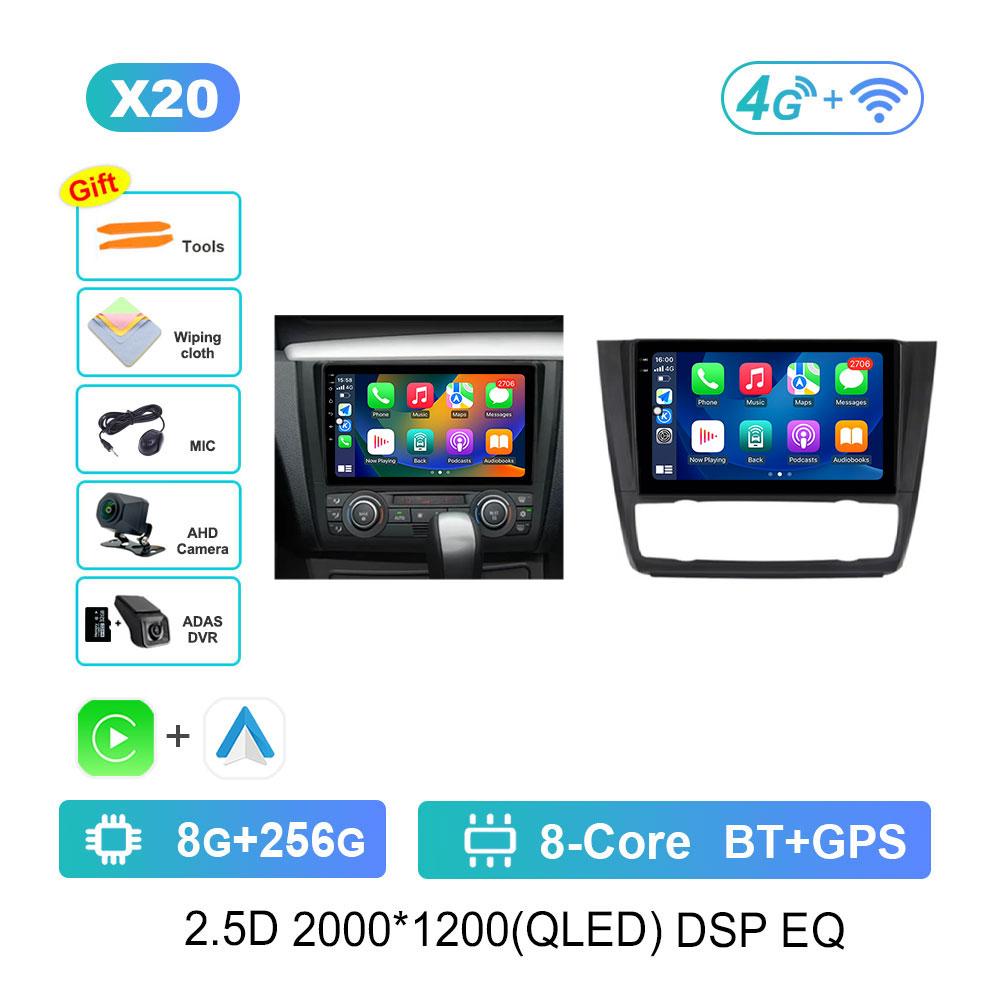 Android 14 System For BMW 1-Series E88 E82 E81 E87 2004 - 2011 2K QLED Screen Car Radio Multimedia Video Player GPS stereo 4G