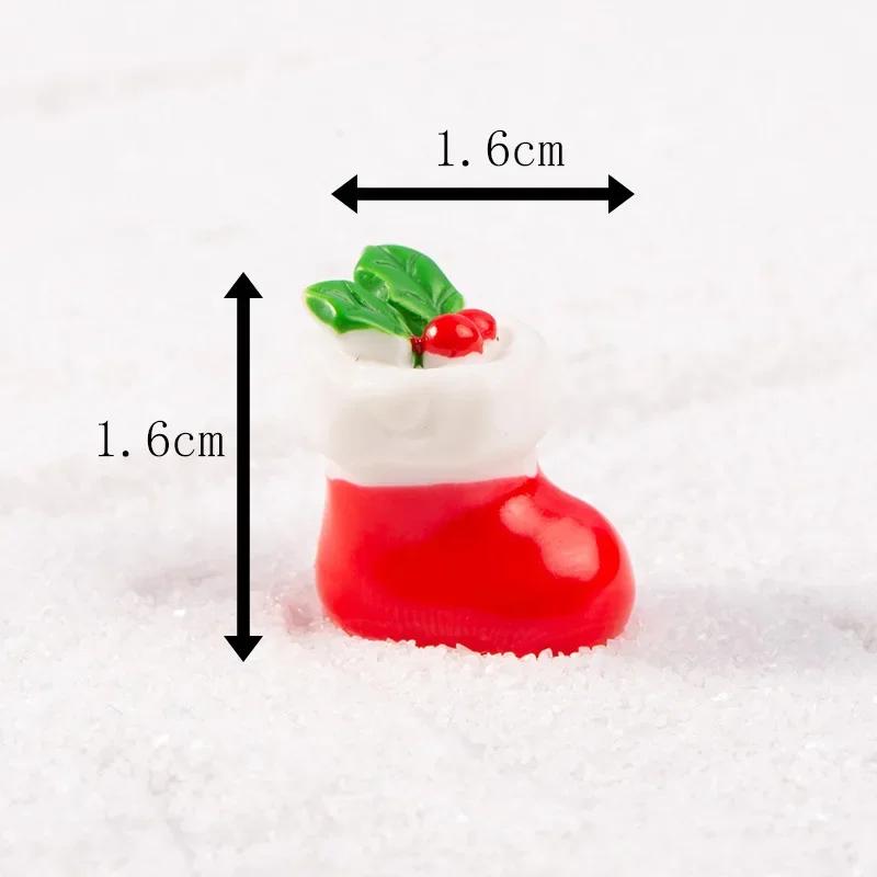 Christmas Figurines Dollhouse Ornament Home Decorations Fairy Garden Micro Landscape Deer Xmas Tree Santa Claus Snowman