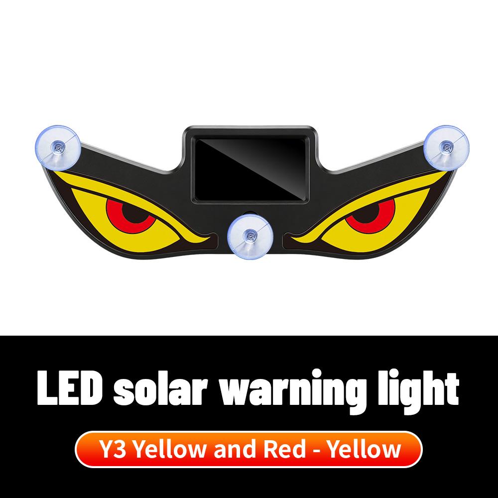Occhi di Diavolo LED per Parabrezza Segnale Lampeggiante di Avvertimento Solare Indicatore Luci d'Ambiente LED per Auto con Ventosa per Finestrino Auto SUV