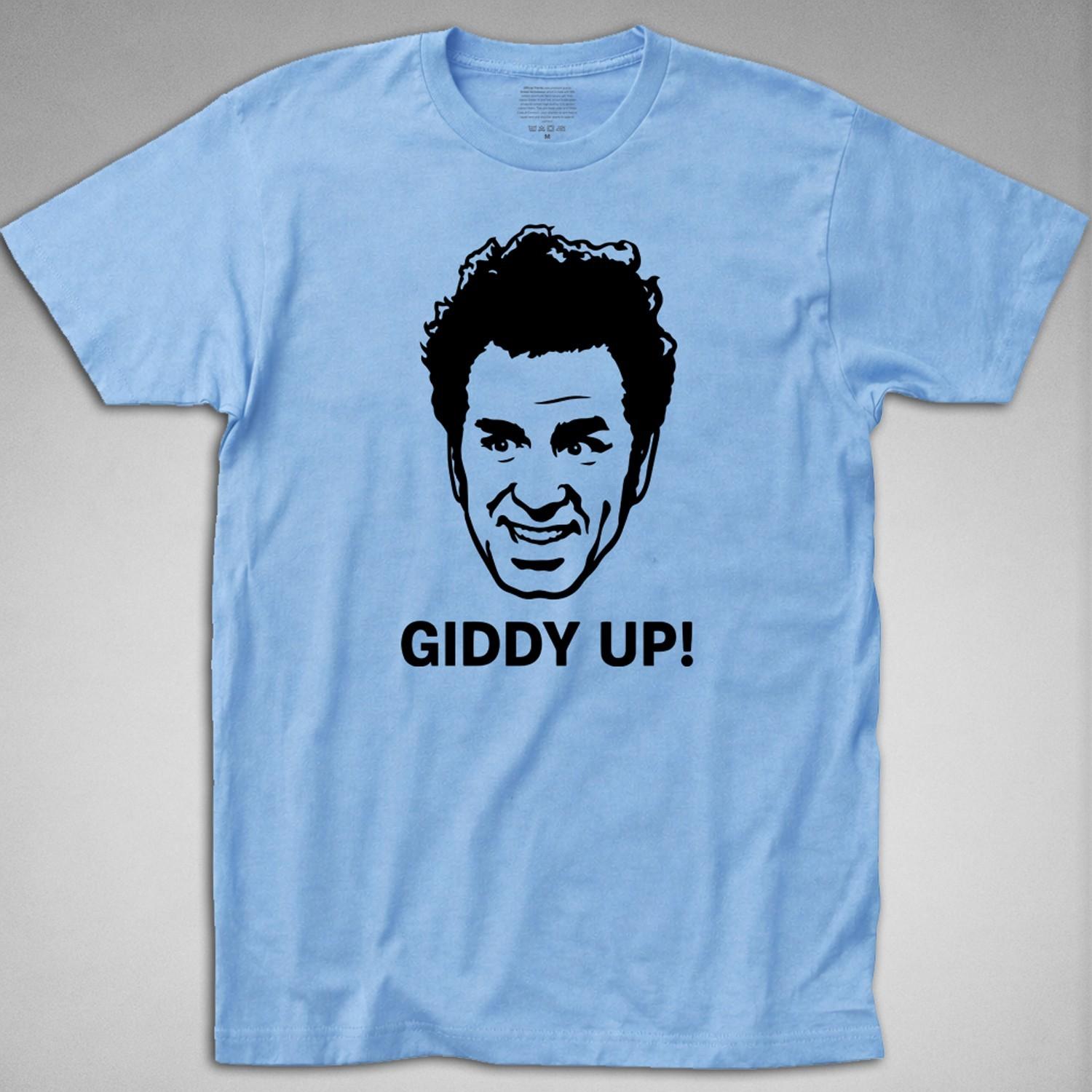 Kramer Giddy Up T Shirt seinfeld krameria jerry george costanza sitcom 90s cosmo L