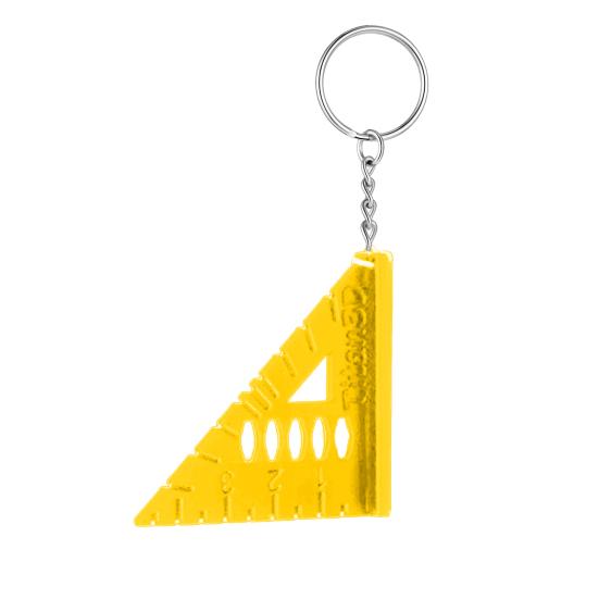 

Брелок с гладкой отделкой, компактный дизайн, брелок из PLA, портативный мини-брелок с линейкой скорости для плотников, рамщиков жёлтый