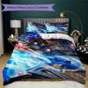 Sonic Cartoon Prints bedding, duvet cover and pillowcases, birthday gift (1 duvet cover + 2 pillowcases, pillow insert not included)JM012