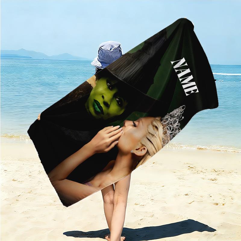 Personalized "Magic Friendship" Beach Towel Microfiber Beach Towel Thin Absorbent for Beach Swimming Yoga Bath Sports. 0910266