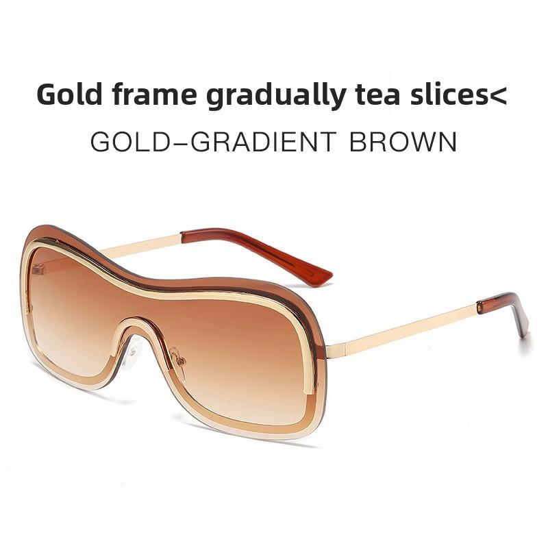 Y2k Frameless Metallic Sunglasses With Colorful Silver Lenses For Outdoor Activities And Fashion
