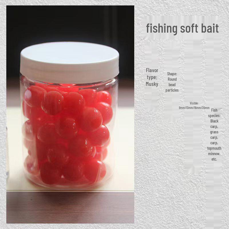 

Плавающая бусина рыболовная приманка с сильным ароматом для дикой рыбы 13MM (50 beads/bottle, 50g)