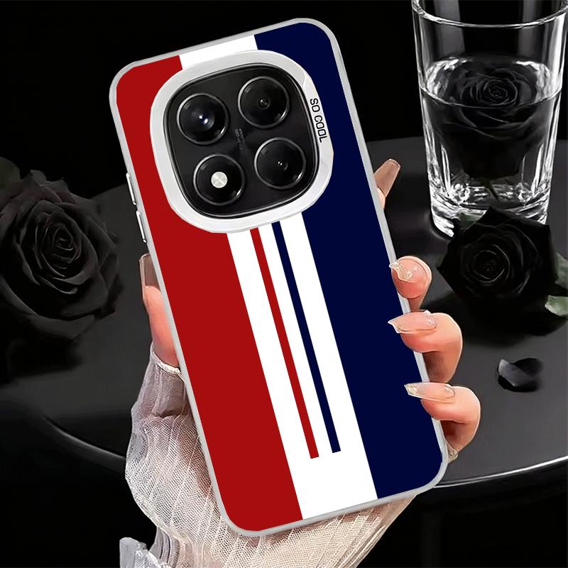 Luxury Sports Line Cool Stripe Shockproof Phone Case for Xiaomi Redmi Note 15 14 13 12 Pro Plus 11 11S 11T 5G Cover Anti Fall Fu