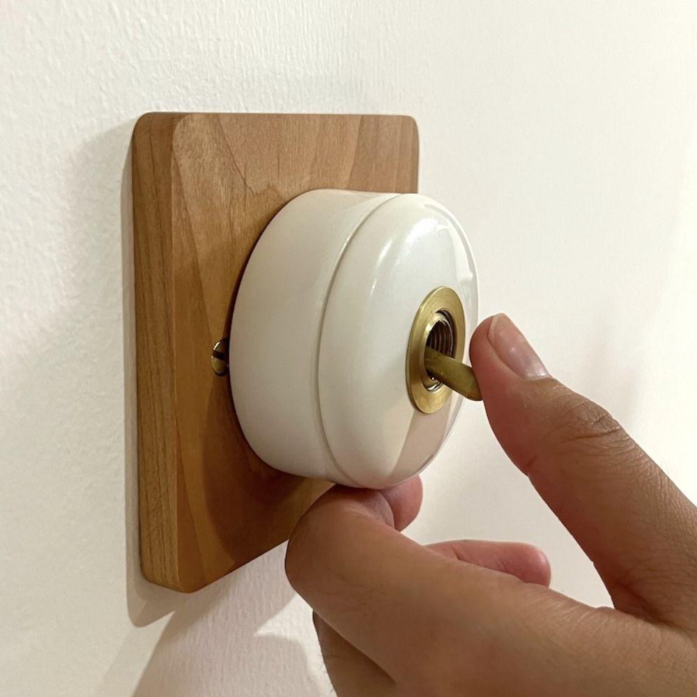 Metal Lever Toggle Light Switch Round Retro Wall Switch Vintage Toggle Switch For Home