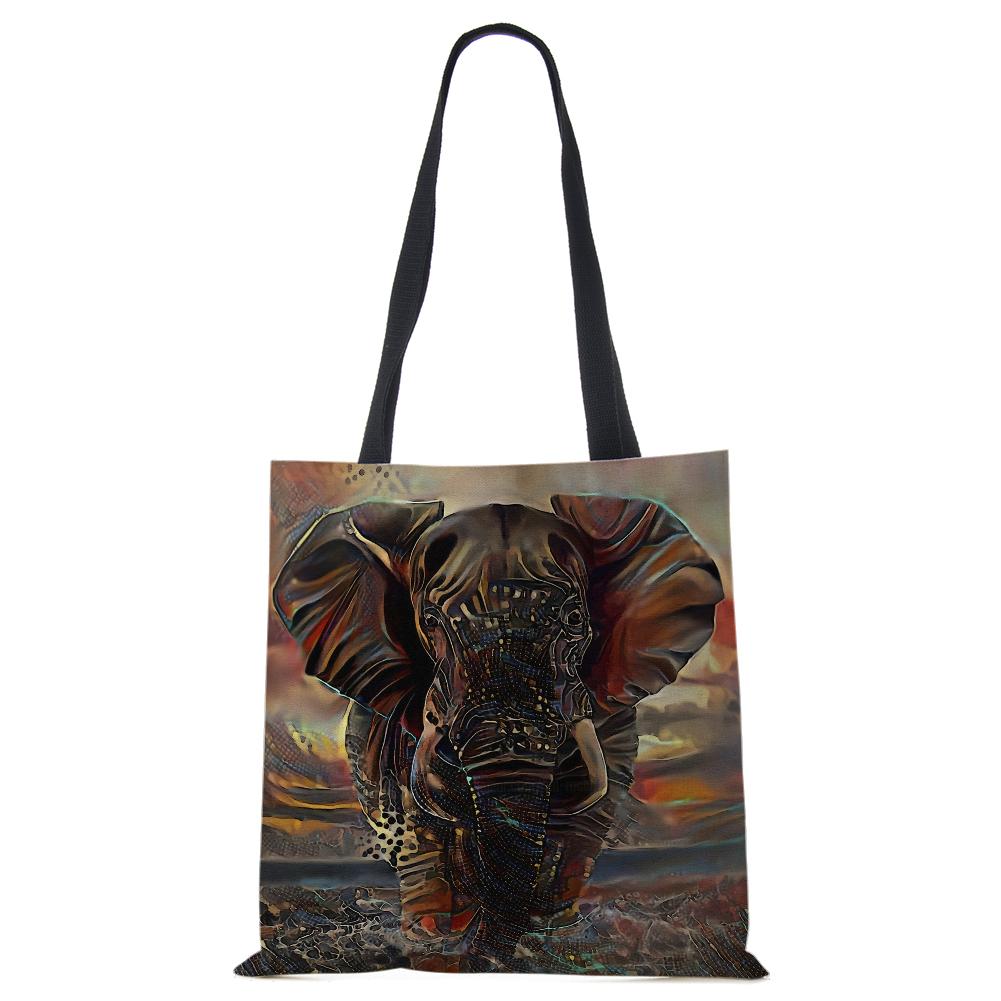 Spaudinys ant drobės nešiojamas ant peties krepšio leopardo pelėda, daugkartinio naudojimo laisvalaikio pirkėjo rankinė 2022 m. Moterų kelionių mokyklos sulankstomi paplūdimio krepšiai