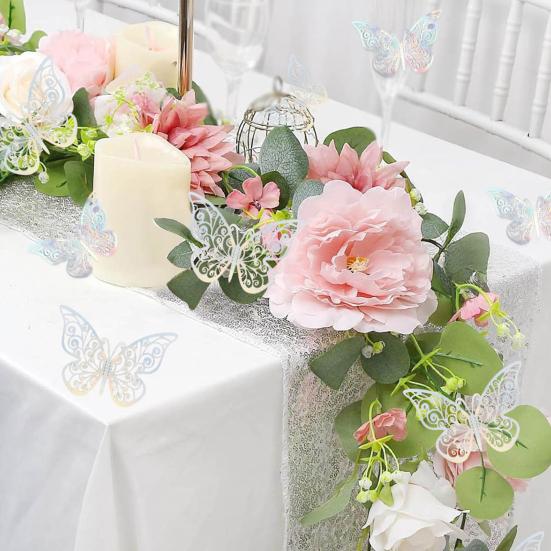 170/180CM Künstliche Pfingstrosen-Blumenranke mit Eukalyptusblättern UV-beständig Realistisch Hängende Kunstblumen-Rattanranke für Hochzeitsparty Heimdekoration
