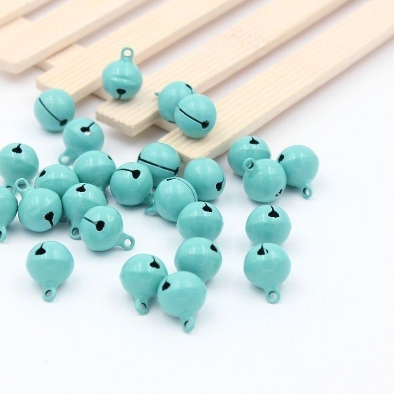 1.4CM Candy Color Enamel Small Bell Keychain Pendant for Pet Collars