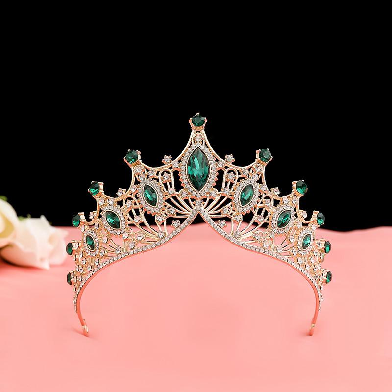 Hair Dress Jewelry Vintage Headwear Baroque Princess Queen Elegant Rhinestone For Wedding Tiara Crown Hair Accessories
