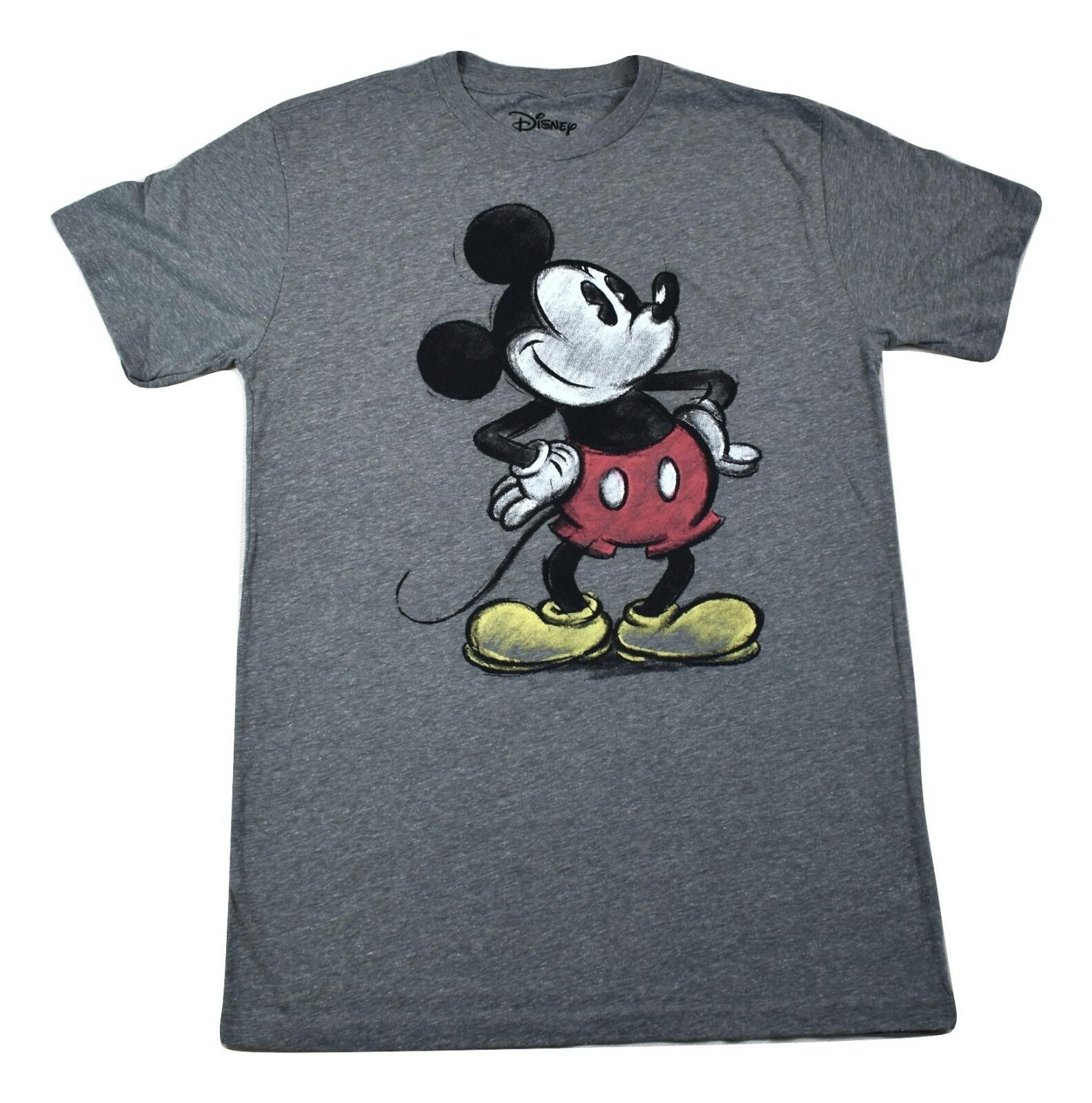 Disney Mens Mickey Mouse Retro Distressed PrinT-shirt New S M L S