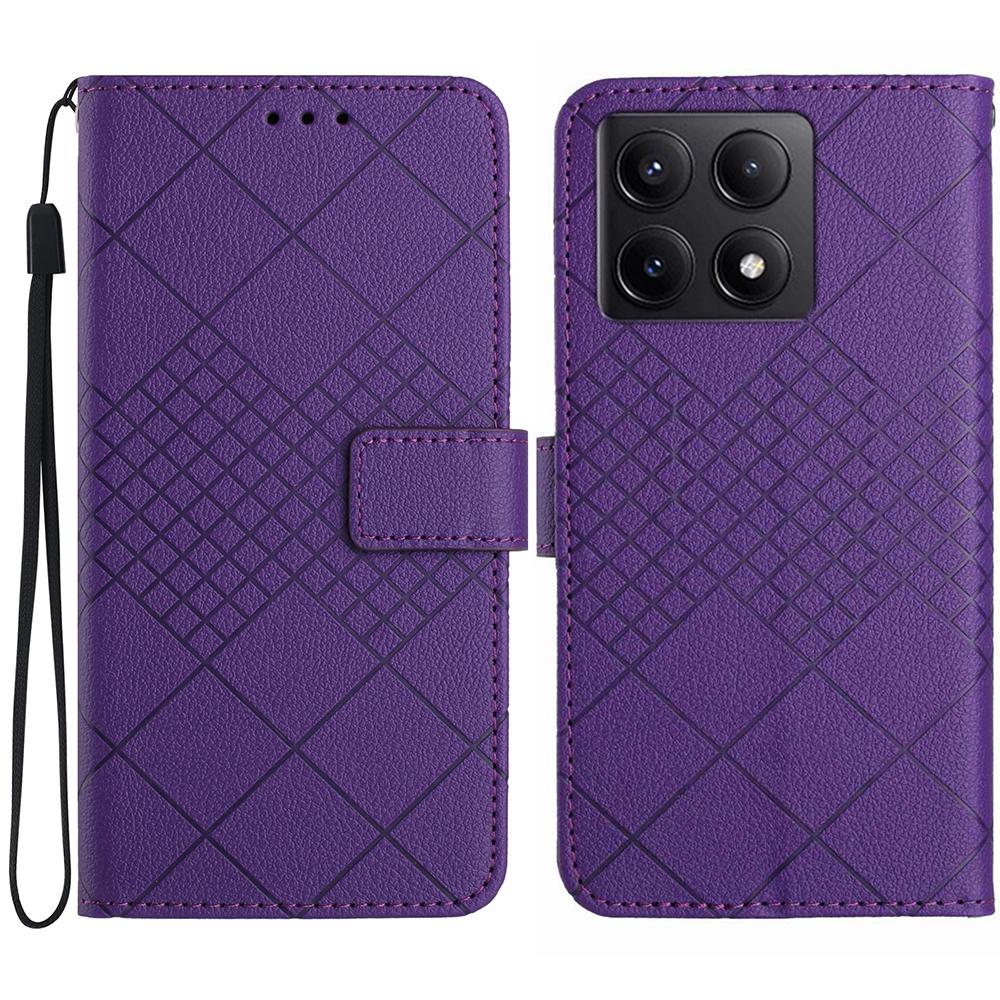 HT06 For Xiaomi 14T Pro Wallet Phone Case Imprint PU Leather Flip Folio Cover