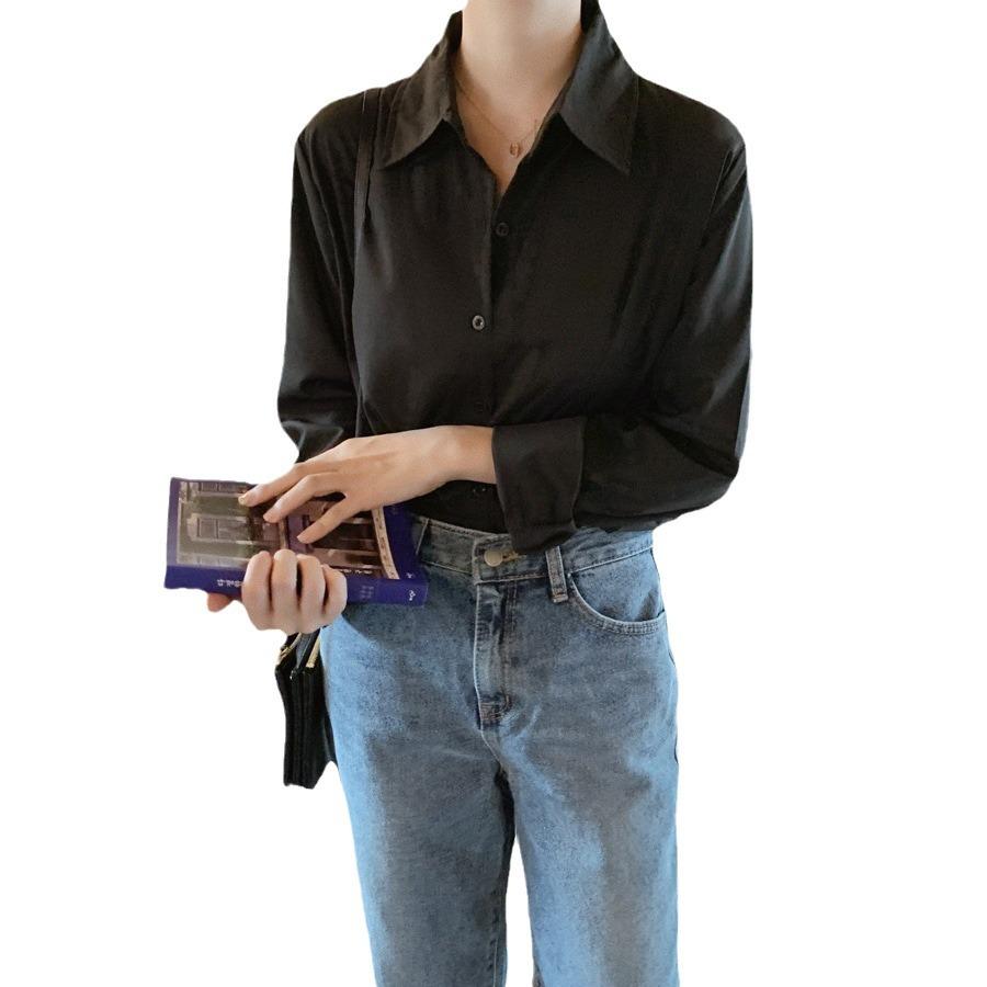 Comfortable and Versatile Shirt Women Versatile White Loaded Chiffon Shirt Women Design Sense Niche Tops Women Temperament Elegant Fashion Top