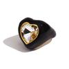 MamacitaSlay Süß und Bunt Emaille Edelstahl Herz Strass Offener Ring Party Trend Wasserdichter Schmuck Damengeschenk