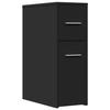 VidaXL Narrow Bathroom Cabinet with Castors Black, Tall Bathroom Cabinet, Bathroom Storage 855278