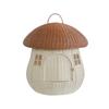 Pet Nest Closed Outdoor Home Dual-use Rattan Weaving Nest Cute Cat Dog Nest Anti Rattan Mushroom House Cat Nest Outdoor Travel