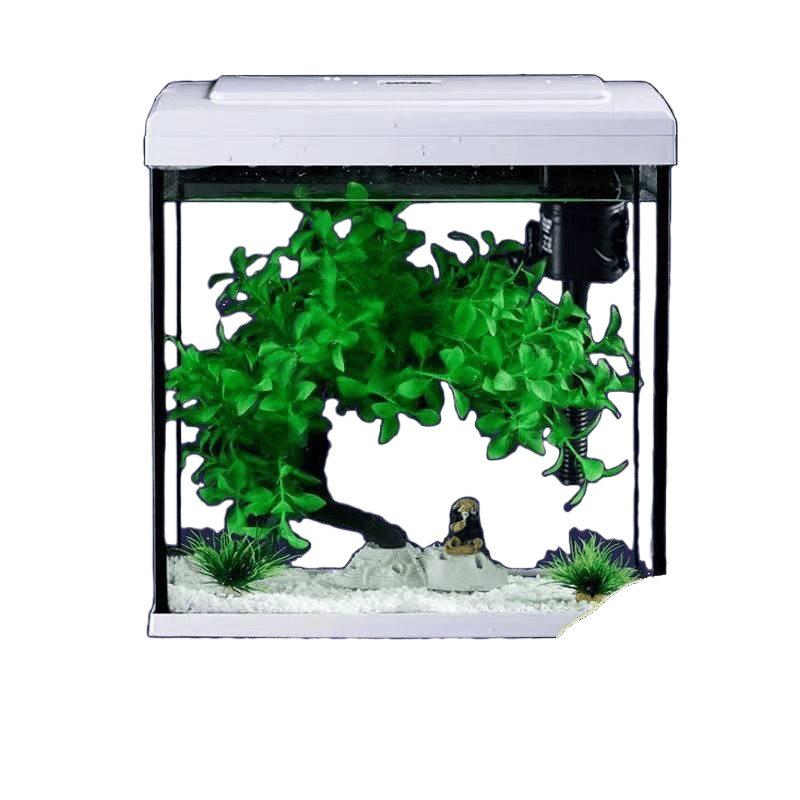 Clear Right Angle Desktop Aquarium for Living Rooms, Balconies, and Offices