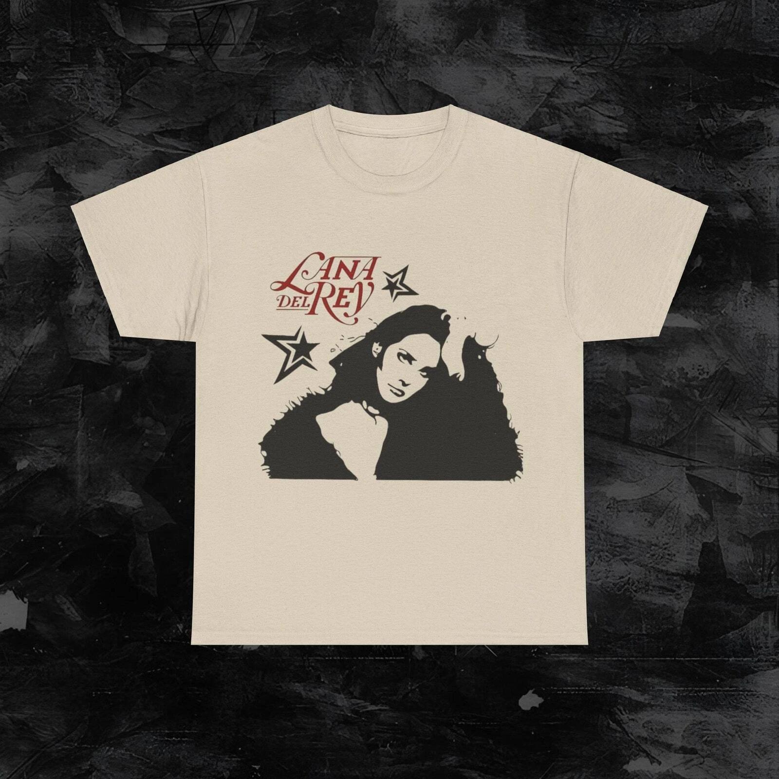 Men s and Women s T-shirts Lana del rey STAR GIRL graphic t-shirt, Lana Del Rey TShirt,white T shir XXL