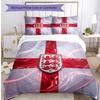 Set Biancheria da Letto Stampata Calcio Inghilterra 3 Pezzi Copriletto Traspirante Accogliente come Regalo per la Casa Nuova o per le Feste