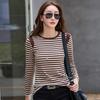 Autumn Winter Women Long Sleeve T-Shirt Contrast Color Thickened Outer Top Bottoming Shirt New