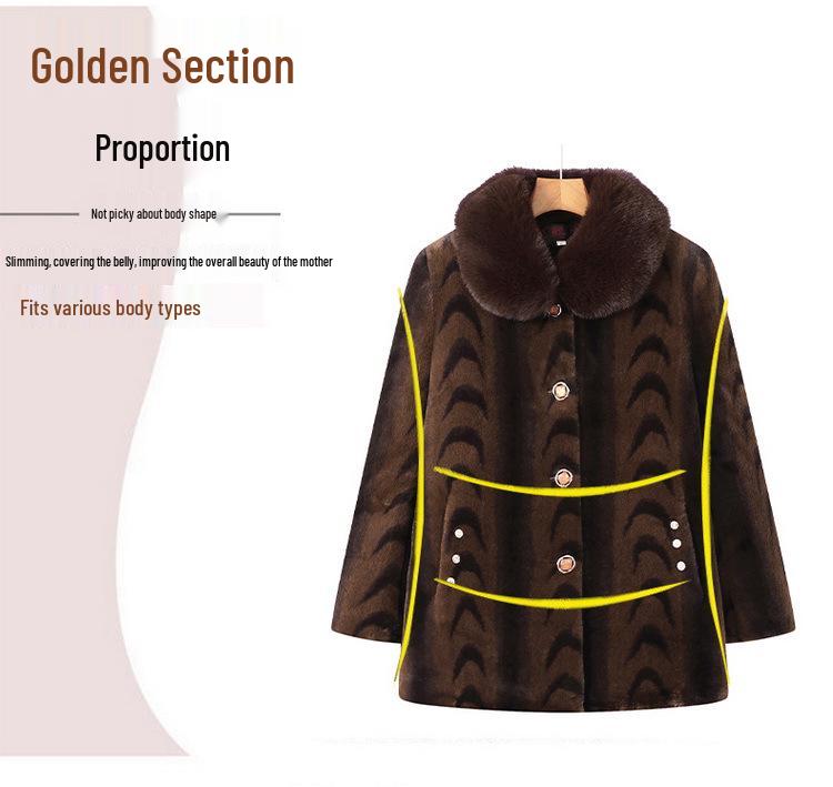 Mink Velvet Coat for Middle-Aged & Elderly Women – 2025 New Style Velvety Thickened Winter Outerwear
