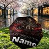 Custom Name Personalized Manchester United Print Umbrella, Auto Open Close, 8‑Rib Sturdy Frame, Commute Camping Hiking Use, Birthday Gift