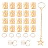 EsiFare Hair Beads 28-Piece Set Hair Accessories for Dance Braid Rings Metal Decorations Kids Hair Clips Butterfly Gold Silver Hair Ribbons Sports