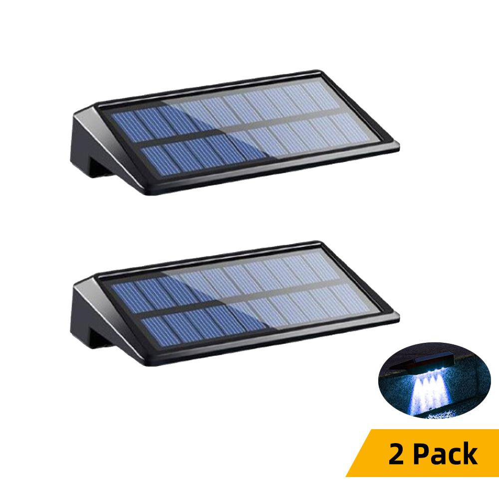 Xiaomi 2 Pack Solar Wall Lights 4 LED Solar Fence Lights Outdoor Waterproof Solar Deck Lights Wall Lights for Fence Post Yard Pathway