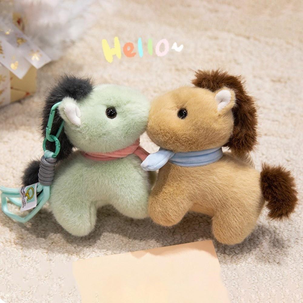 Stoffpferd Kuscheltier Schlüsselanhänger Cartoon Simulation Pferd Spielzeug Schlüsselanhänger Geburtstagsgeschenk