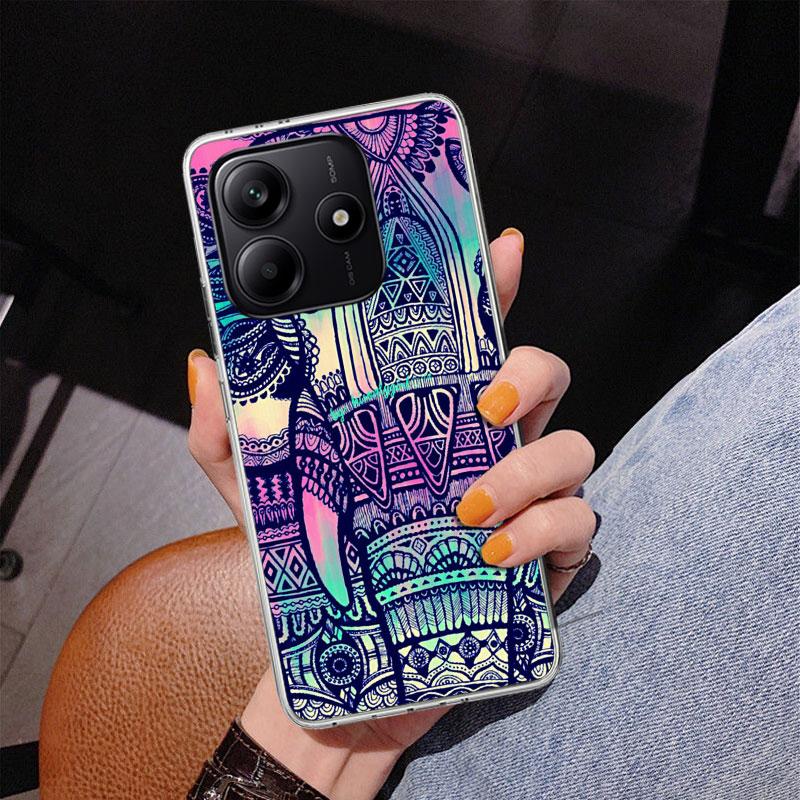 Elephant Mandala Aztec Phnoe Case for Phnoe Case for Xiaomi Redmi Note 15 14 14S 13 Pro Plus 12 12S 11S 11E 10S 10 11T 5G Unique
