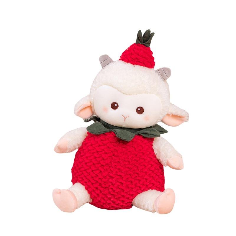 20/33cm 16cm/23cm Strawberry Sheep Doll Simulation Stuffed Plush Toy Handmade Doll Cartoon Anime Cute Pillow Fun Children's Birthday Gift