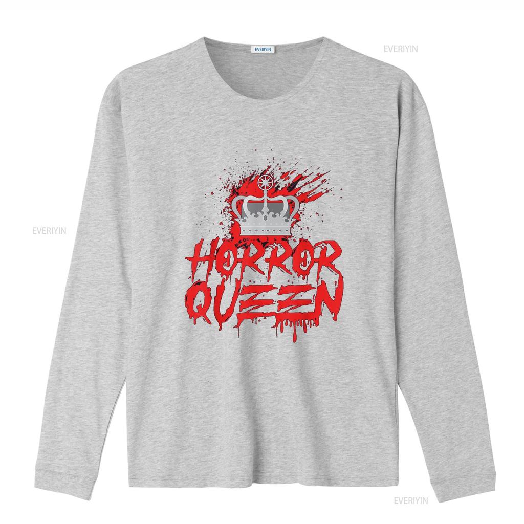 Scary Horror Movie Blood Crown Queen T Shirt vintage Washed Comfortable Top For Everyday Wear Breathable Stylish Slightly