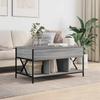 Coffee Table Gray Sonoma 100 X 55 X 50 Cm Particleboard and Metal