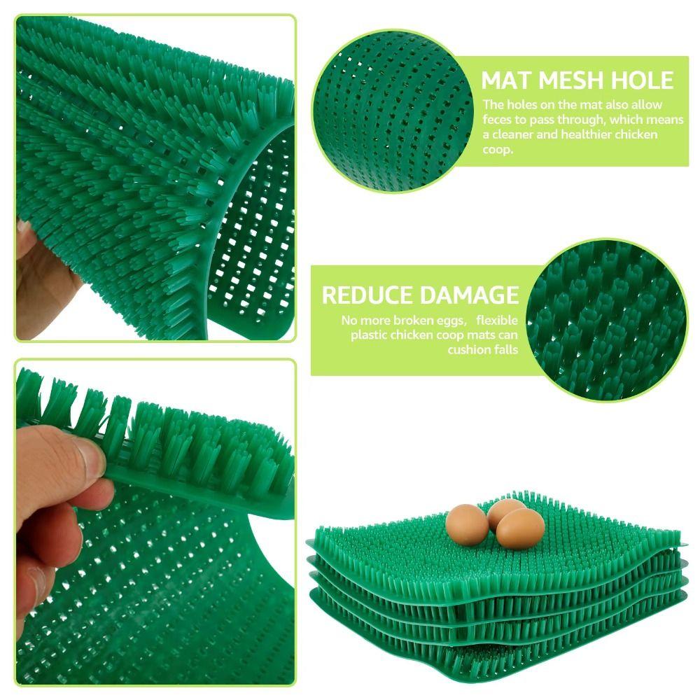 Plastic Hen Nest Box Pads Rectangular Egg Laying Mats Chicken Bedding Mats  Prevents Cracked Egg