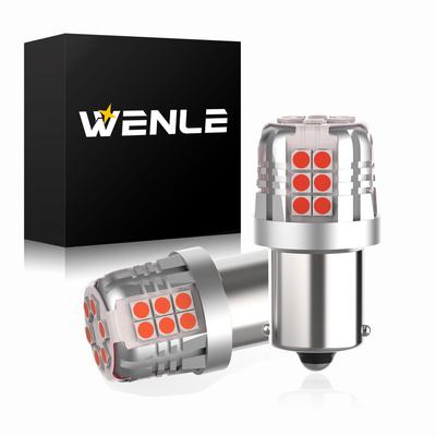 WENLE Explosive Light S25 Single 180° LED Tail Lamp, Brake Lamp, Stop Lamp, Red,
