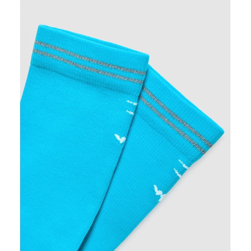 Gymshark Crew Running Socks Brand Blue I3a1c Ucyy
