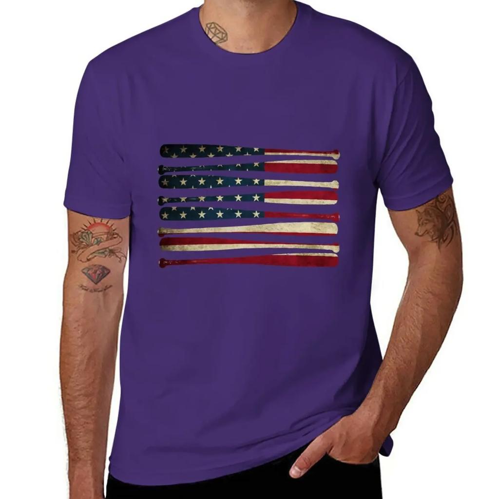 America baseball flag T-Shirt summer top quick-drying kawaii clothes mens workout shirts