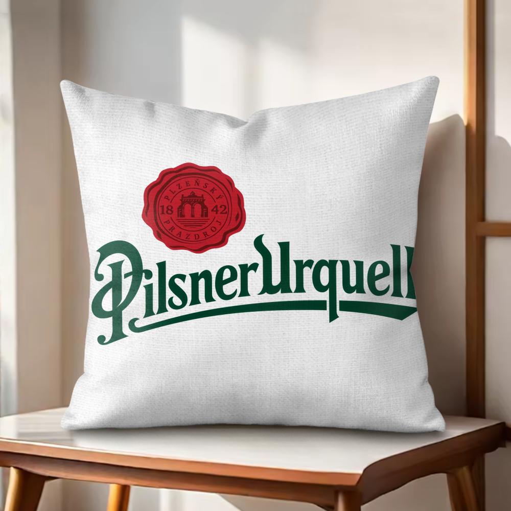 

beer PPilsner UUrquell Cushion Cover Natural Linen Organic Fabric DoubleSided Printing Couch Pillow Covers Home Decor 30x30cm