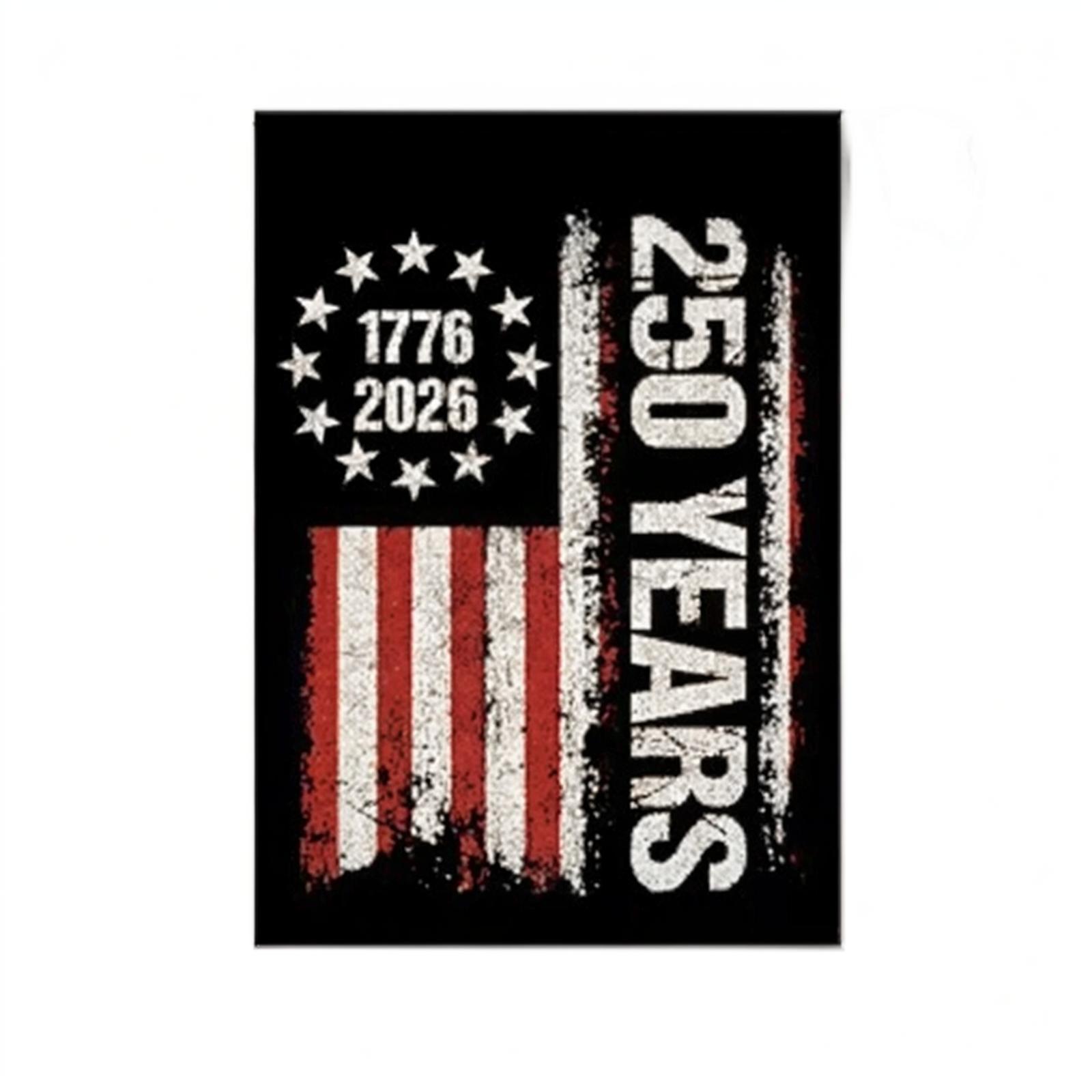 

Декоративный садовый флаг к 250-летию Соединенных Штатов One Size чёрный