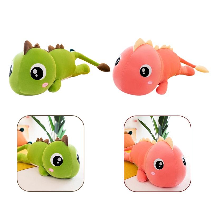 Cute Dinosaur Plush Toy Pillow For Kids Room Decoration Red And Green, 58cm And 75cm